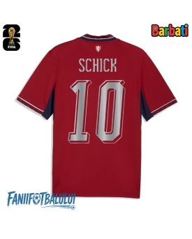 Republica Cehă Patrik Schick #10 Tricou Fotbal Replică Mondial 2026 Barbati Acasa